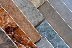 Tile Flooring Samples on Display at Home Improvement Store