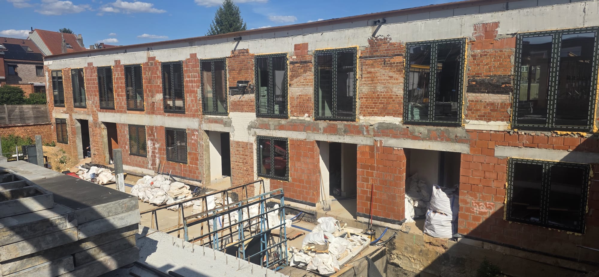 Anderlecht – ensemble de 5 maisons — Chantier