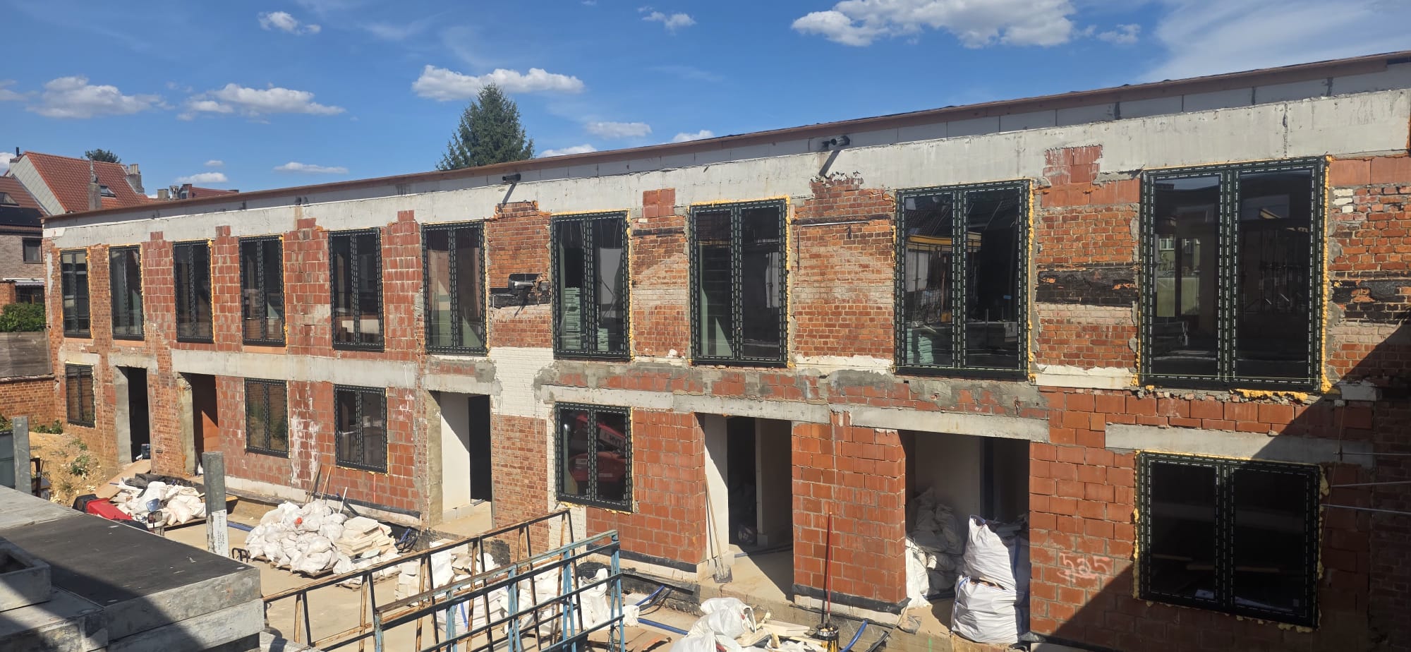 Anderlecht – ensemble de 5 maisons — Chantier