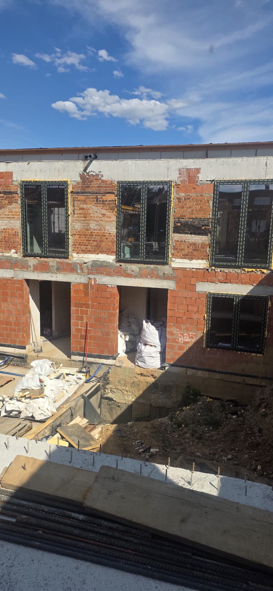 Anderlecht – ensemble de 5 maisons — Détail technique